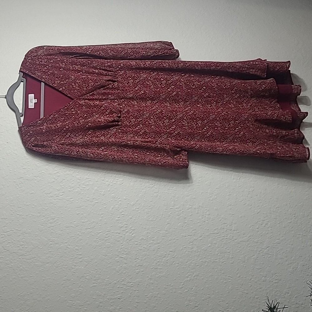 Lucky Brand Midi Dress - Red Print - sizes L